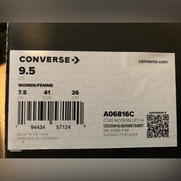 NEW - CONVERSE Chuck Taylor All Star Modern Lift Sneakers US 9.5 - Picture 6 of 6